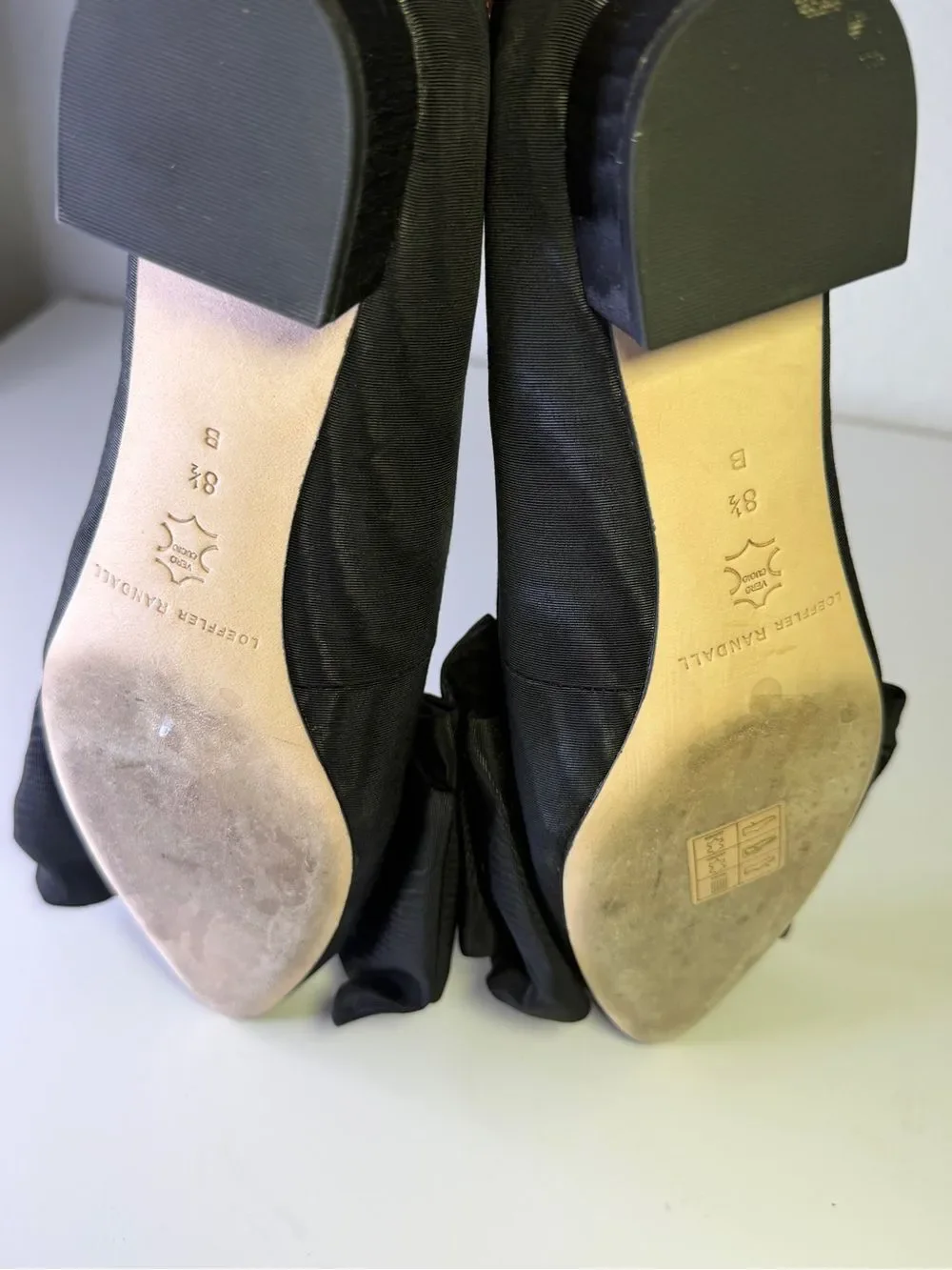 Loeffler Randall Black Bow Pointed Toe Flats